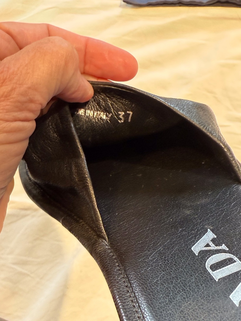 PRADA Black Leather Slides Mules Slippers Loafers - Picture 11 of 14